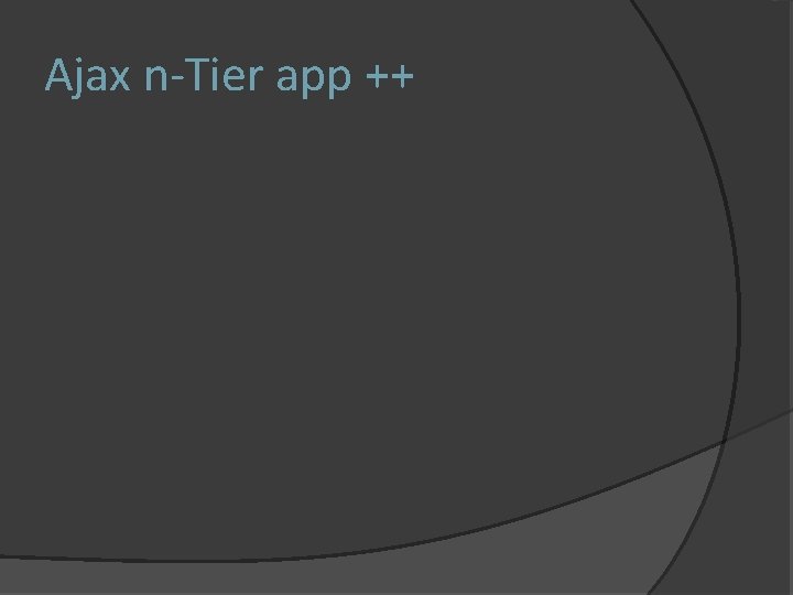 Ajax n-Tier app ++ 