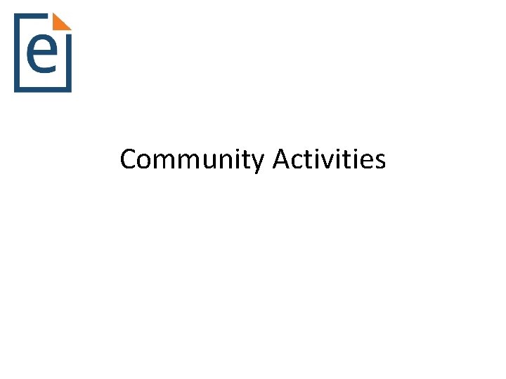 Community Activities 