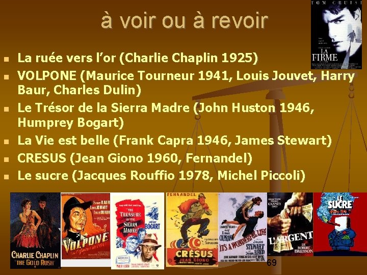 à voir ou à revoir La ruée vers l’or (Charlie Chaplin 1925) VOLPONE (Maurice