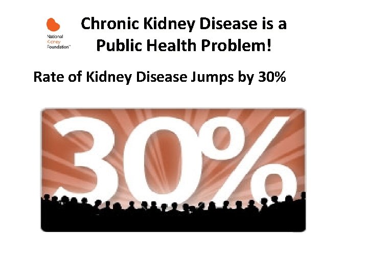 Chronic Kidney Disease is a Public Health Problem! Rate of Kidney Disease Jumps by