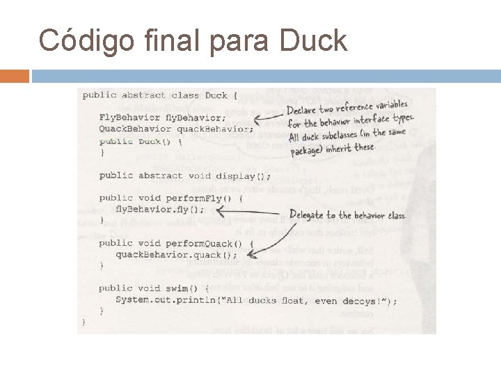 Código final para Duck 