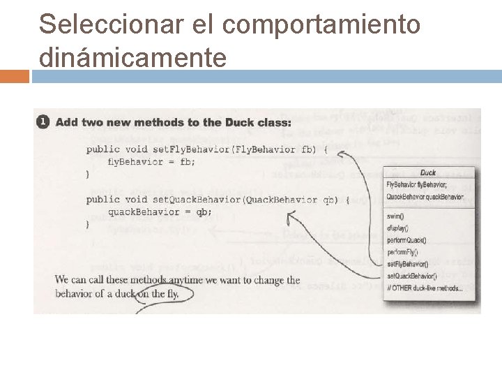 Seleccionar el comportamiento dinámicamente 