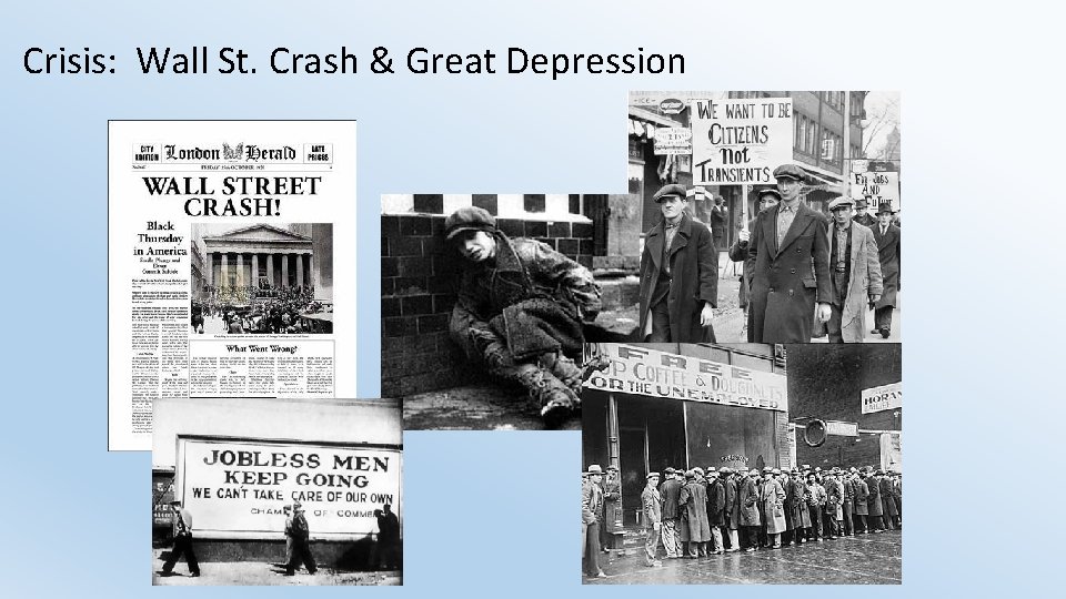 Crisis: Wall St. Crash & Great Depression 