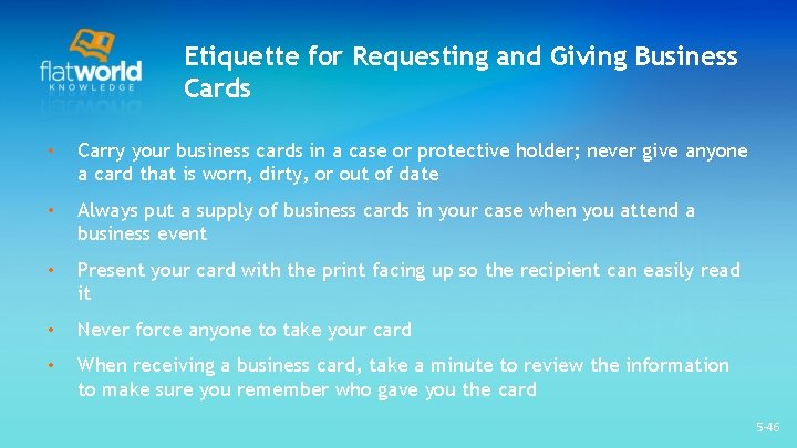 Etiquette for Requesting and Giving Business Cards • Carry your business cards in a Etiquette for Requesting and Giving Business Cards • Carry your business cards in a