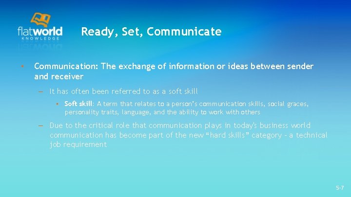 Ready, Set, Communicate • Communication: The exchange of information or ideas between sender and Ready, Set, Communicate • Communication: The exchange of information or ideas between sender and