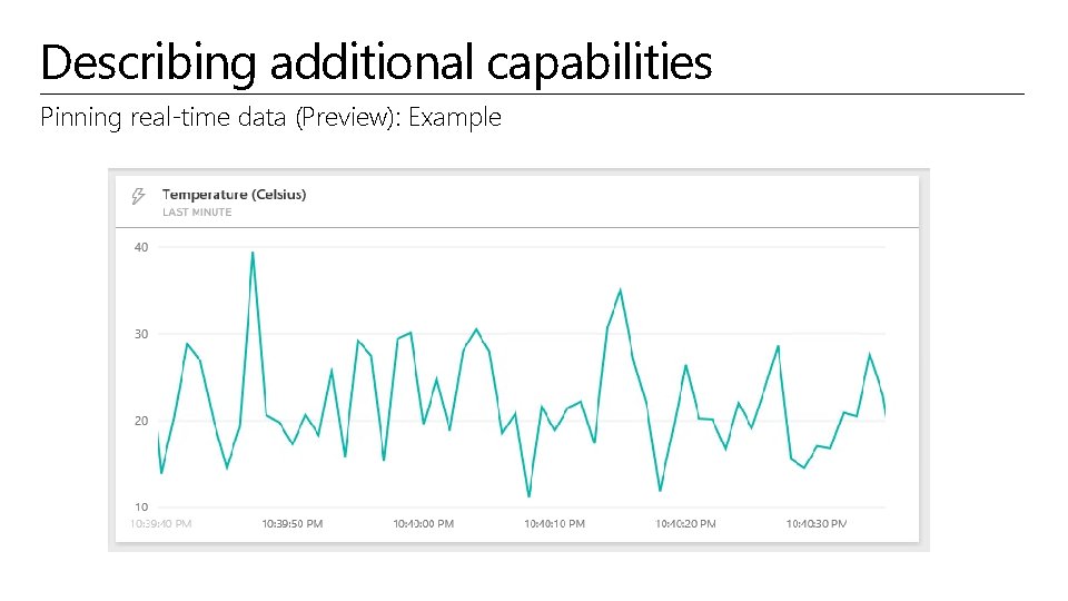 Describing additional capabilities Pinning real-time data (Preview): Example 