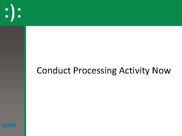 Conduct Processing Activity Now Outline 