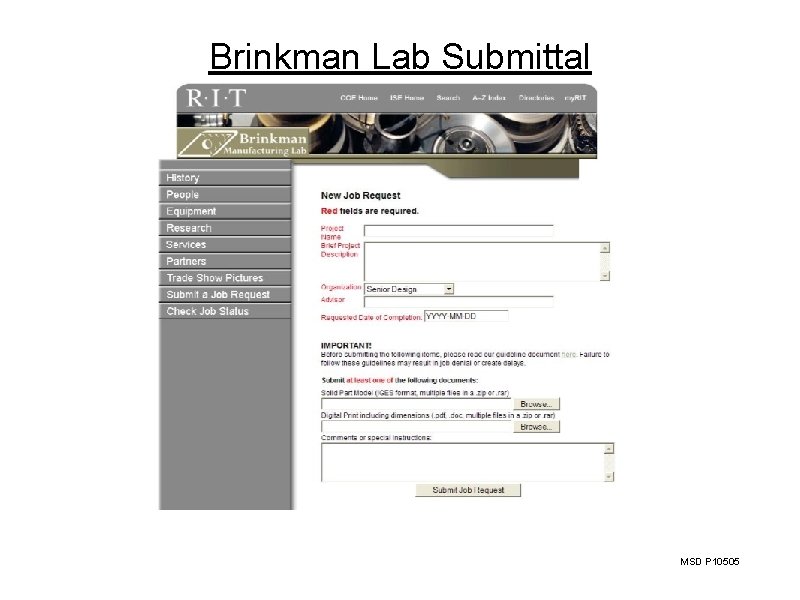 Brinkman Lab Submittal MSD P 10505 