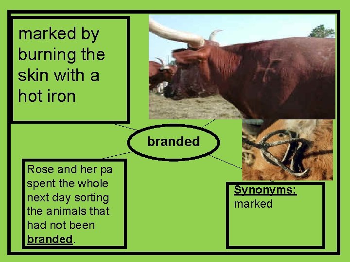 marked by burning the skin with a hot iron branded Rose and her pa