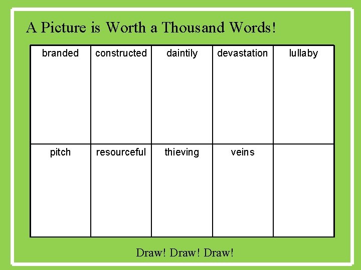 A Picture is Worth a Thousand Words! branded constructed daintily devastation pitch resourceful thieving