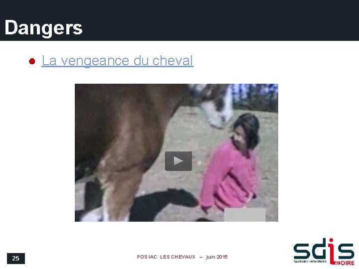 Dangers ● La vengeance du cheval 25 FOS IAC LES CHEVAUX – juin 2015
