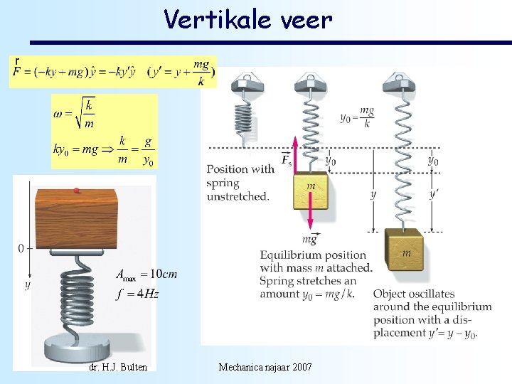 Vertikale veer dr. H. J. Bulten Mechanica najaar 2007 