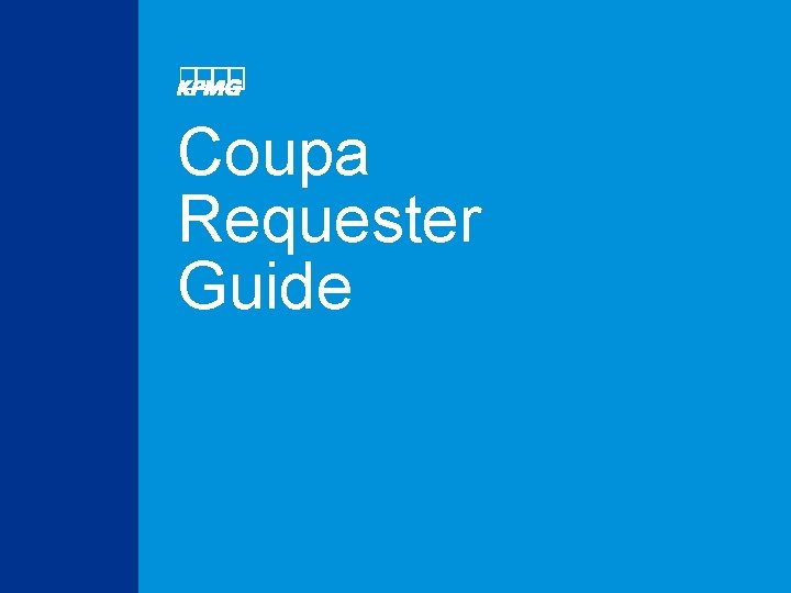 Coupa Requester Guide 