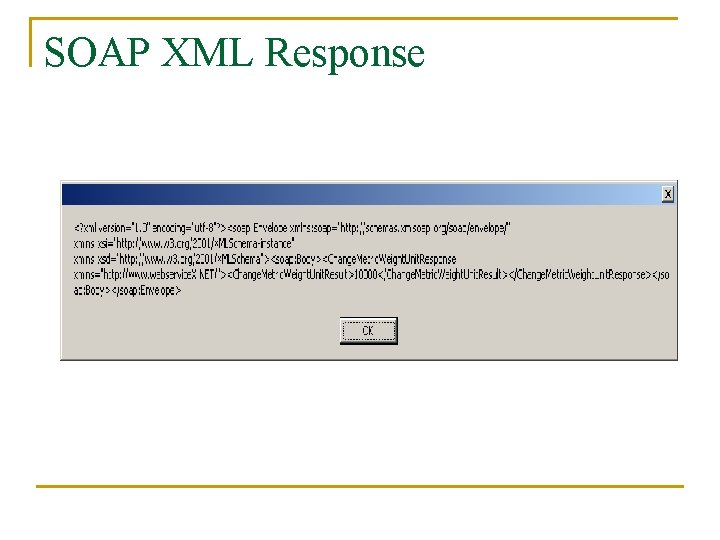 SOAP XML Response 