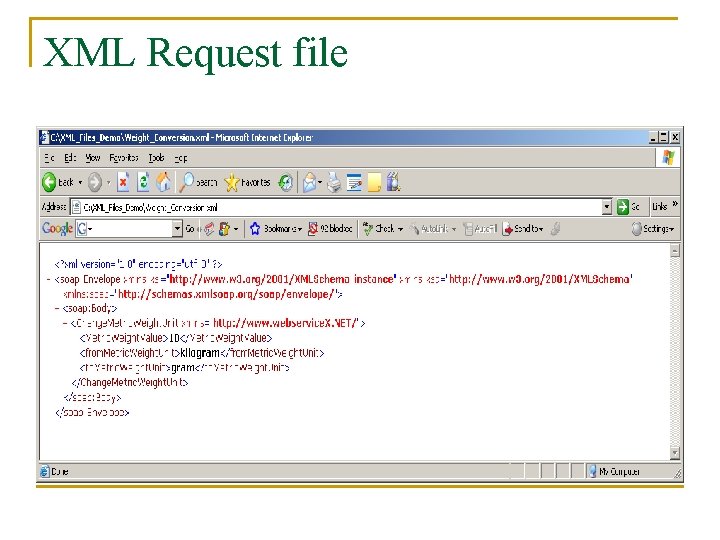 XML Request file 