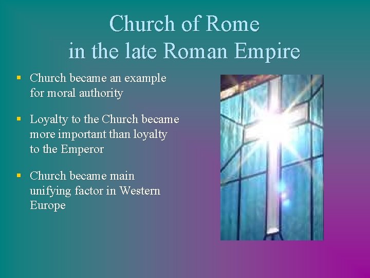 Church of Rome in the late Roman Empire § Church became an example for