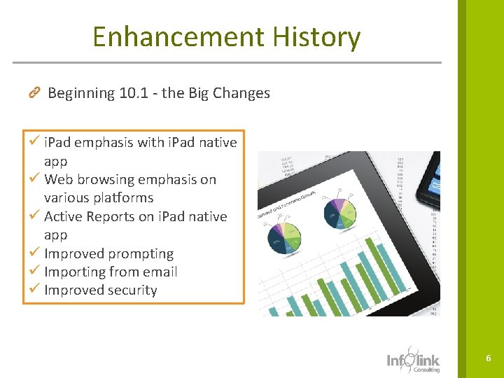 Enhancement History Beginning 10. 1 - the Big Changes ü i. Pad emphasis with