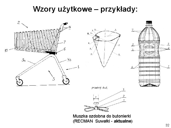 Wzory użytkowe – przykłady: Muszka ozdobna do butonierki (RECMAN Suwałki - aktualne) 32 