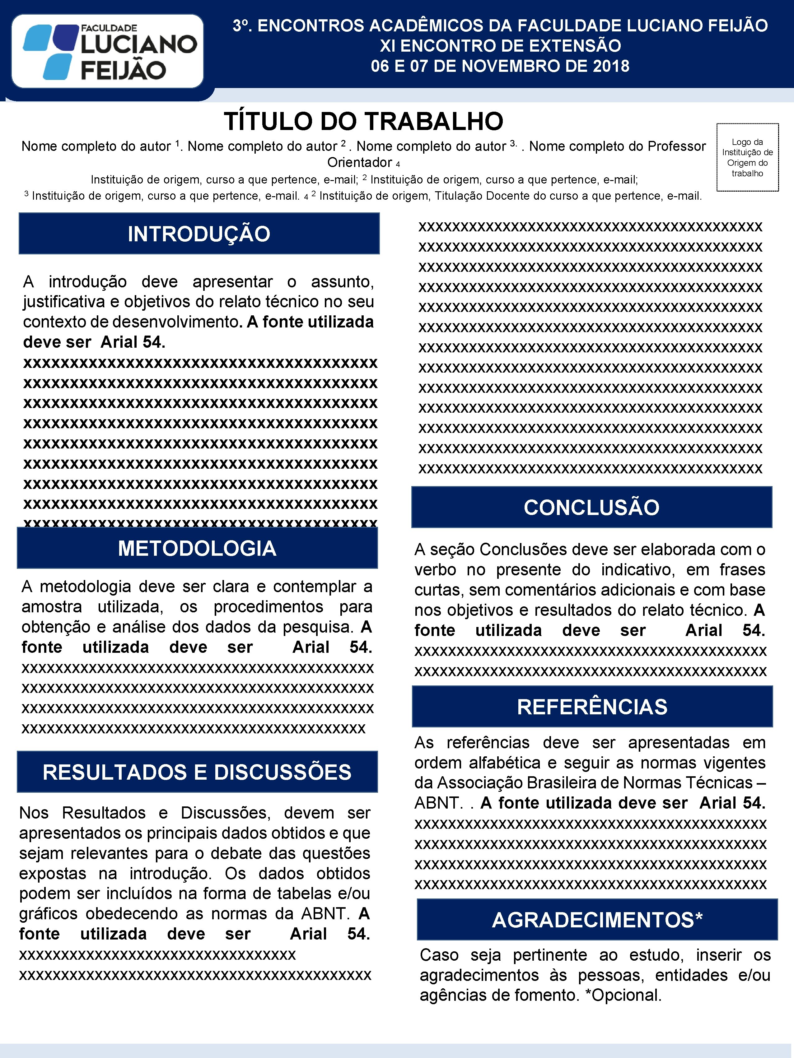 3º. ENCONTROS ACADÊMICOS DA FACULDADE LUCIANO FEIJÃO XI ENCONTRO DE EXTENSÃO 06 E 07