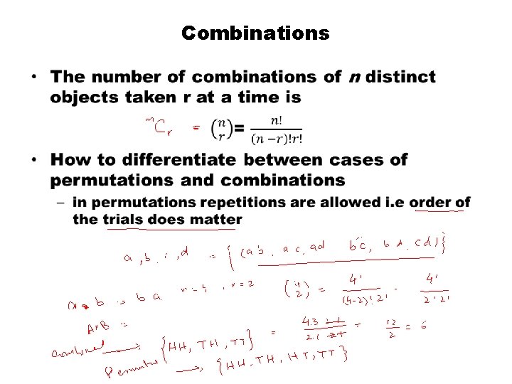 Statistical Combinations Statistics and Probability Theory Lecture 08 Fasih ur