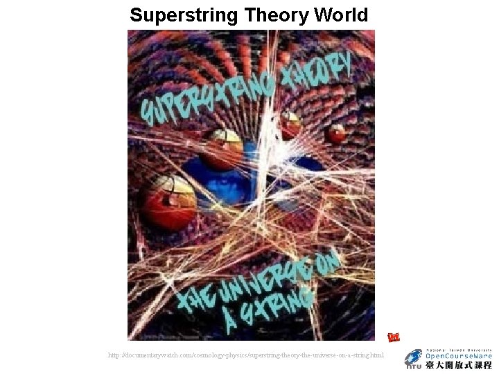 Superstring Theory World http: //documentarywatch. com/cosmology-physics/superstring-theory-the-universe-on-a-string. html 