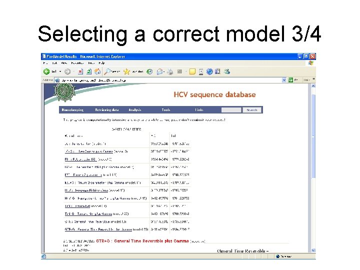 Selecting a correct model 3/4 