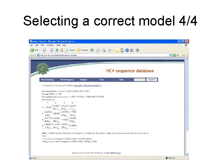 Selecting a correct model 4/4 