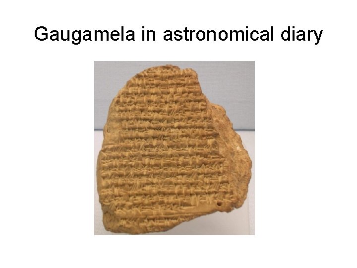 Gaugamela in astronomical diary 