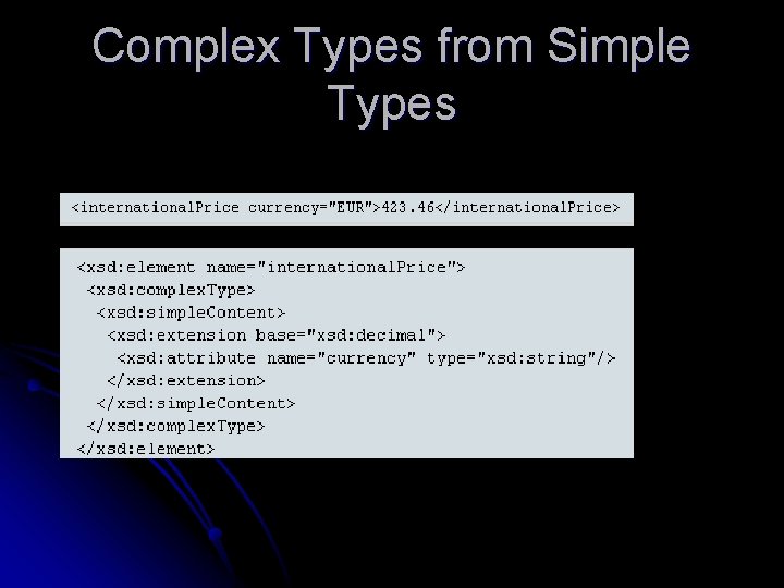 Complex Types from Simple Types 