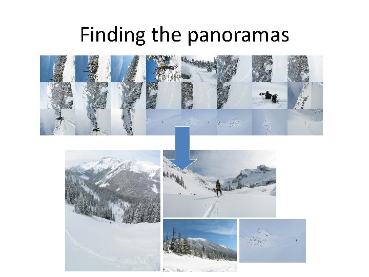 Finding the panoramas 