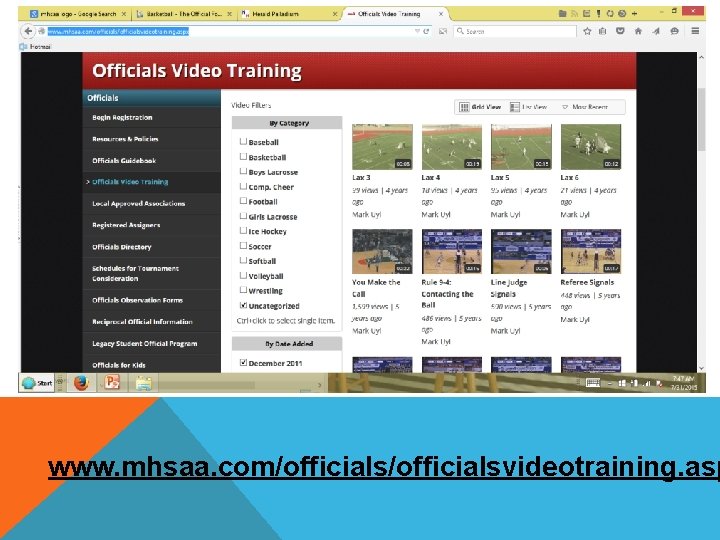 www. mhsaa. com/officialsvideotraining. asp 