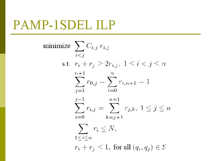 PAMP-1 SDEL ILP 