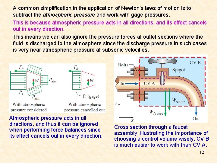 A common simplification in the application of Newton’s laws of motion is to subtract