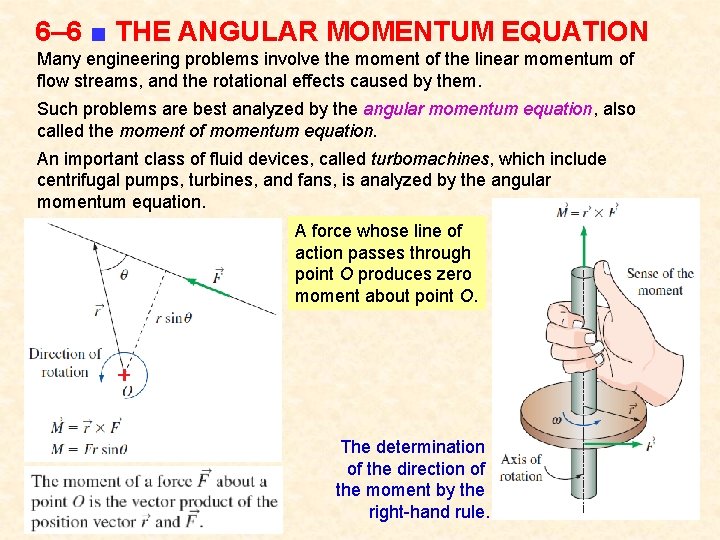 6– 6 ■ THE ANGULAR MOMENTUM EQUATION Many engineering problems involve the moment of