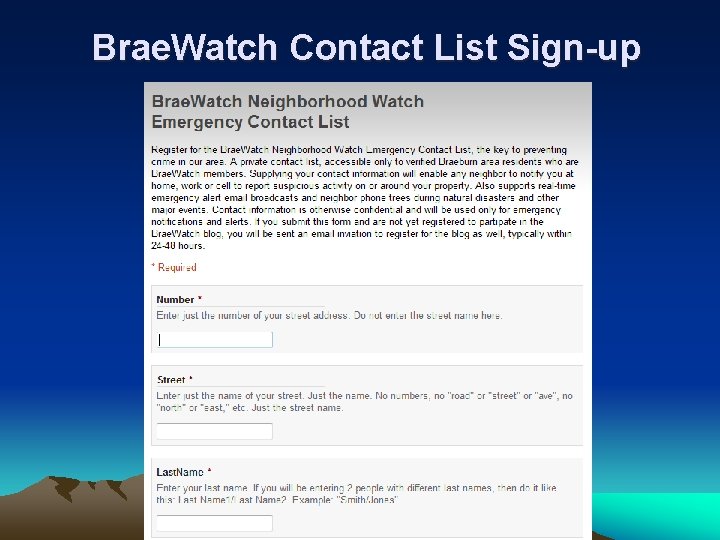 Brae. Watch Contact List Sign-up 