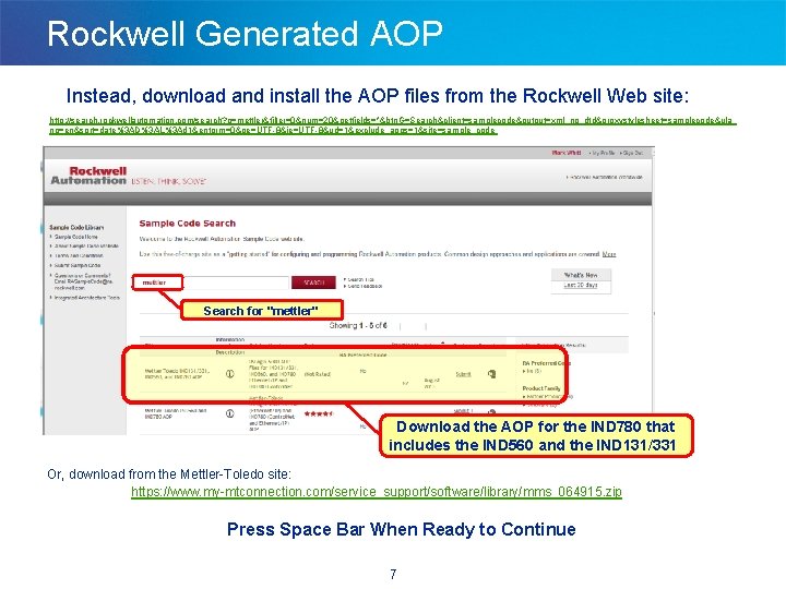 Rockwell Generated AOP Instead, download and install the AOP files from the Rockwell Web