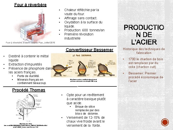 Four à réverbère • Chaleur réfléchie par la voute du four. Affinage sans contact.