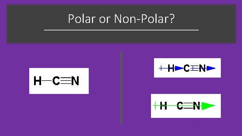 Polar or Non-Polar? 