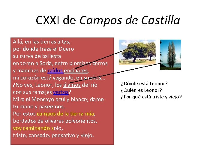 CXXI de Campos de Castilla Allá, en las tierras altas, por donde traza el