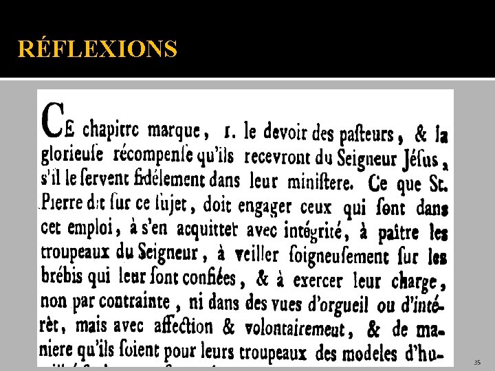 RÉFLEXIONS 35 