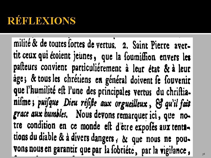 RÉFLEXIONS 36 