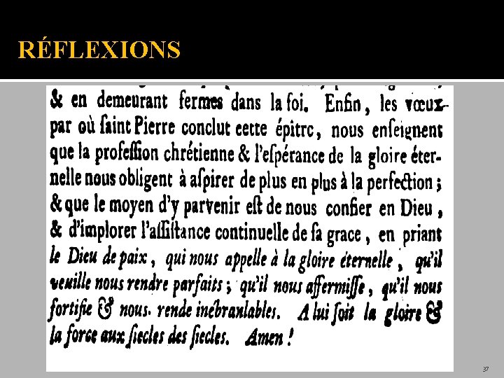 RÉFLEXIONS 37 