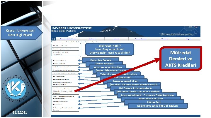 Kayseri Üniversitesi Ders Bilgi Paketi Nedir? Nasıl Giriş Yapabilirim? Düzenlemeleri Nasıl Yapabilirim? Müfredat Dersleri