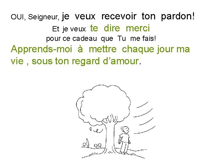OUI, Seigneur, je veux recevoir ton pardon! Et je veux te dire merci pour