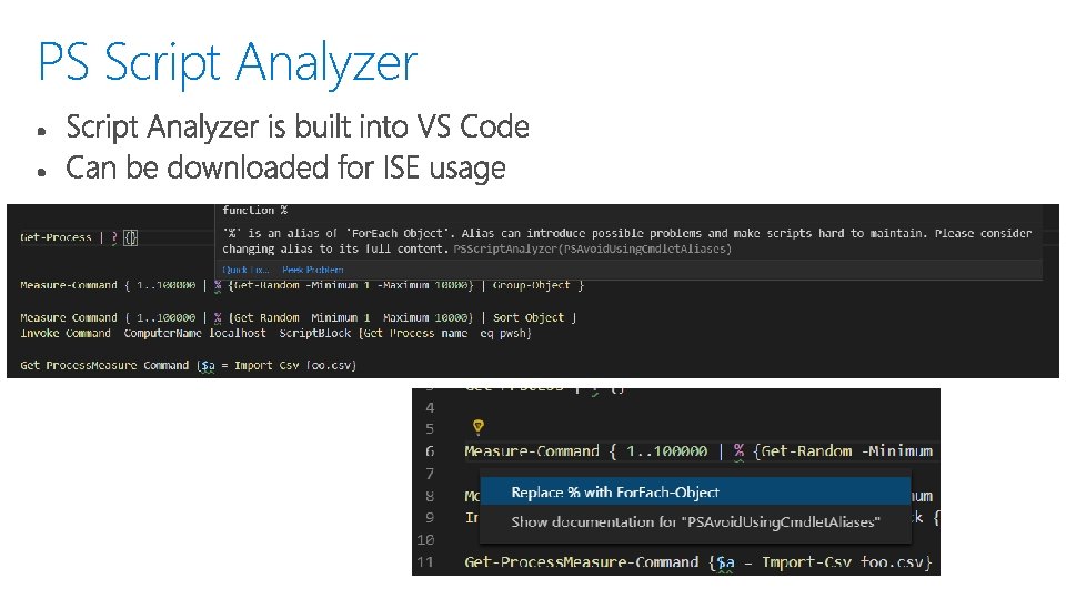 PS Script Analyzer 