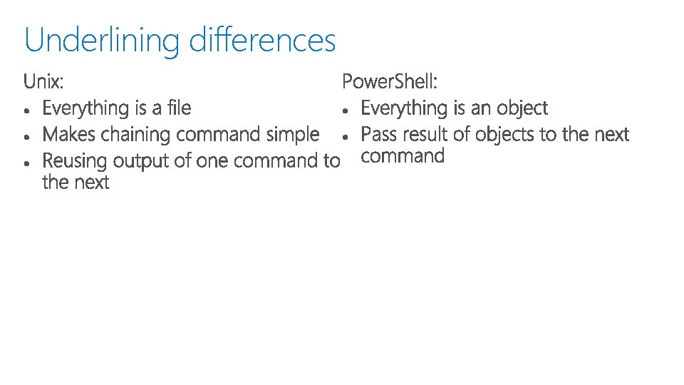 Underlining differences 