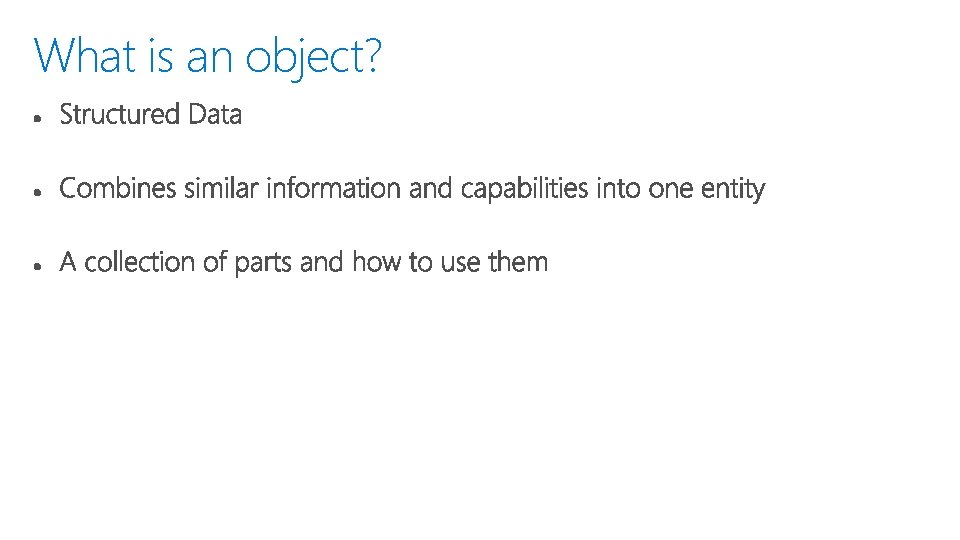 What is an object? 