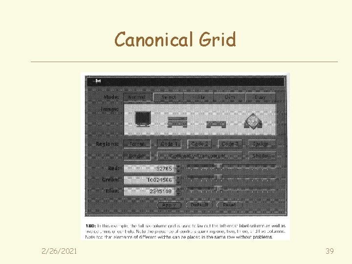 Canonical Grid 2/26/2021 39 