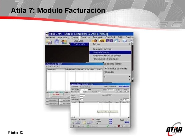 Atila 7: Modulo Facturación Página 12 