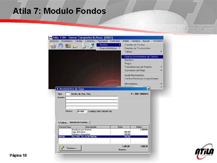Atila 7: Modulo Fondos Página 18 